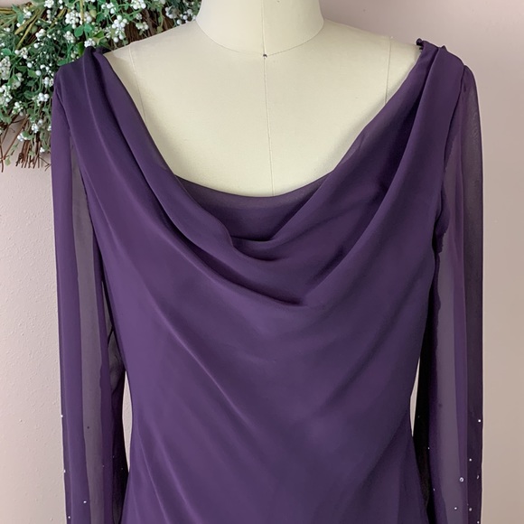 Vintage Patra Purple Plum Evening Gown Size 12 - Picture 2 of 7